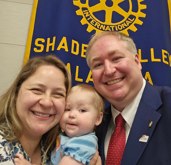 William and family at Rotary Club