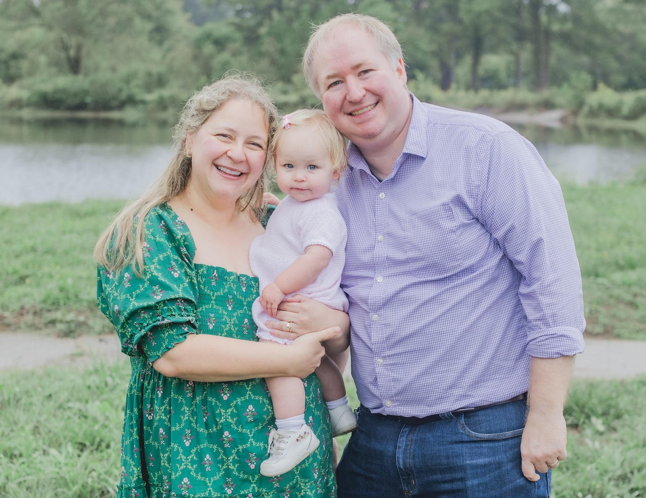 William with his wife and daughter